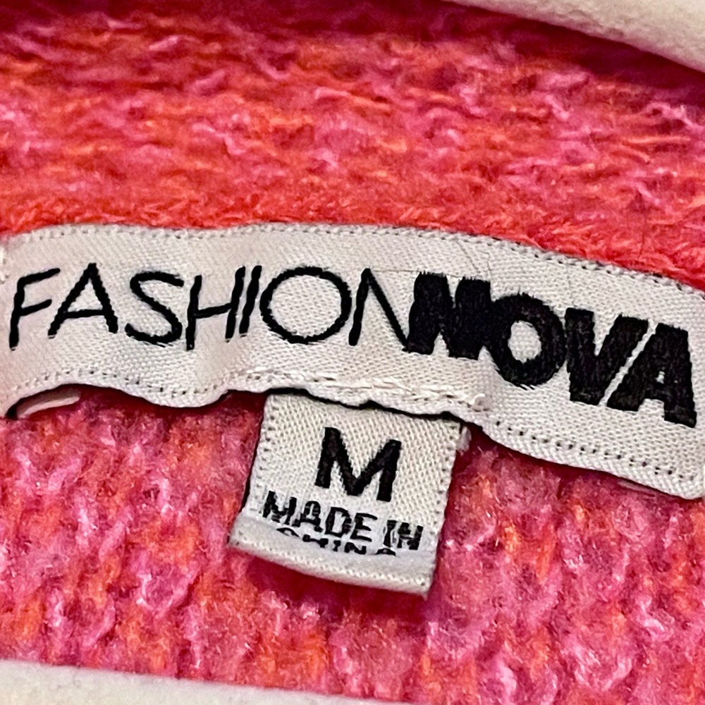 Fashion Nova Pink Sweater Cardigan - Picture 6 of 10